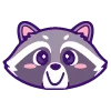 🙂 Эмодзи «енот» для Telegram