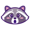 😦 Эмодзи «енот» для Telegram