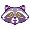🤩 Эмодзи «енот» для Telegram