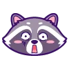 😱 Эмодзи «енот» для Telegram