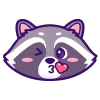 😘 Эмодзи «енот» для Telegram