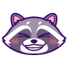 😆 Эмодзи «енот» для Telegram
