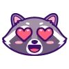 😍 Эмодзи «енот» для Telegram