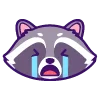 😭 Эмодзи «енот» для Telegram