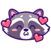 🥰 Эмодзи «енот» для Telegram