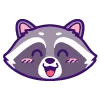 😊 Эмодзи «енот» для Telegram