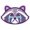 😥 Эмодзи «енот» для Telegram