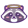 😇 Эмодзи «енот» для Telegram