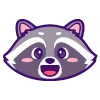 😀 Эмодзи «енот» для Telegram