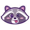 😋 Эмодзи «енот» для Telegram