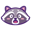 😮 Эмодзи «енот» для Telegram