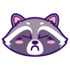 😤 Эмодзи «енот» для Telegram