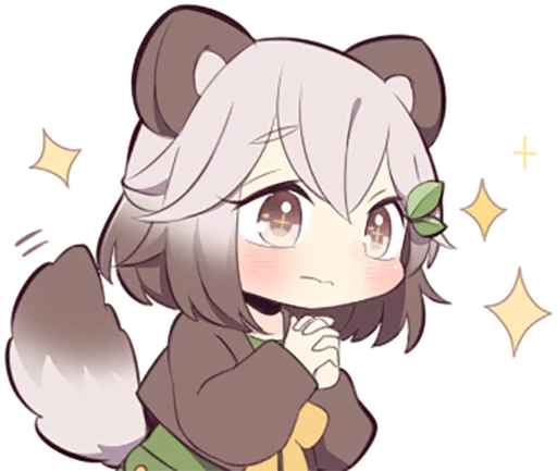 ✨ Стикер «Lovely Raccoon Girl» для Telegram