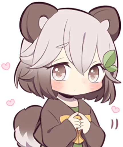 😳 Стикер «Lovely Raccoon Girl» для Telegram