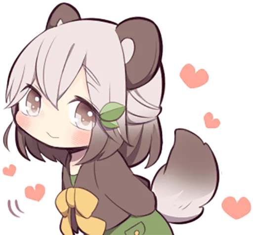 😊 Стикер «Lovely Raccoon Girl» для Telegram