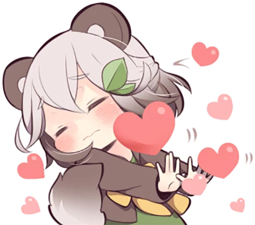 😣 Стикер «Lovely Raccoon Girl» для Telegram