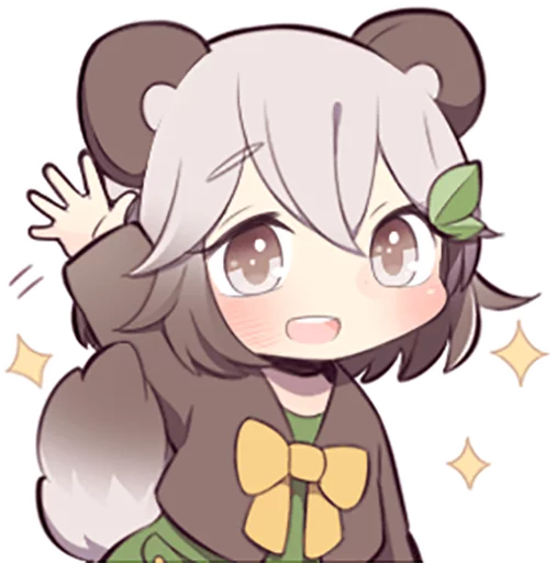 👋 Стикер «Lovely Raccoon Girl» для Telegram