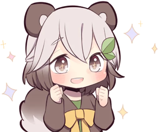 ✨ Стикер «Lovely Raccoon Girl» для Telegram