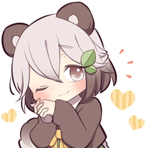 😉 Стикер «Lovely Raccoon Girl» для Telegram