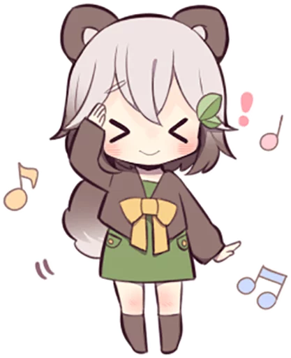 🎵 Стикер «Lovely Raccoon Girl» для Telegram