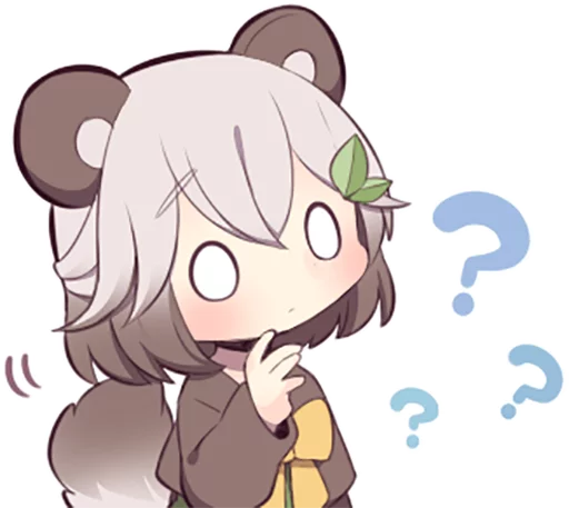 ❓ Стикер «Lovely Raccoon Girl» для Telegram