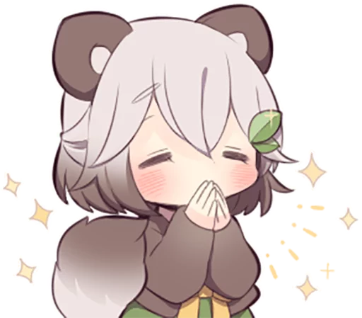 😊 Стикер «Lovely Raccoon Girl» для Telegram