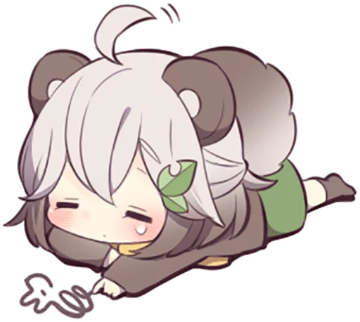 😞 Стикер «Lovely Raccoon Girl» для Telegram
