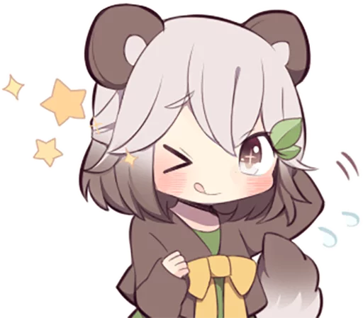 😋 Стикер «Lovely Raccoon Girl» для Telegram