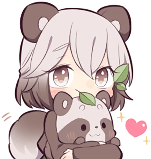 😐 Стикер «Lovely Raccoon Girl» для Telegram