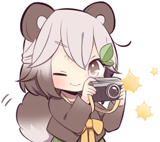 📸 Стикер «Lovely Raccoon Girl» для Telegram