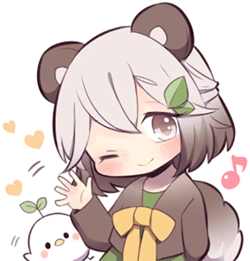 👋 Стикер «Lovely Raccoon Girl» для Telegram