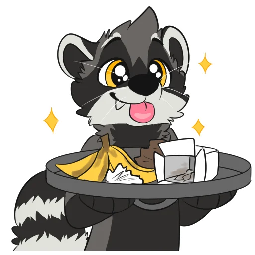 🦝 Стикер «Raccoons» для Telegram
