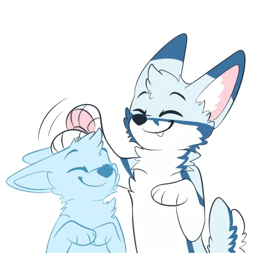 🐶 Стикер «Racefox Blue» для Telegram