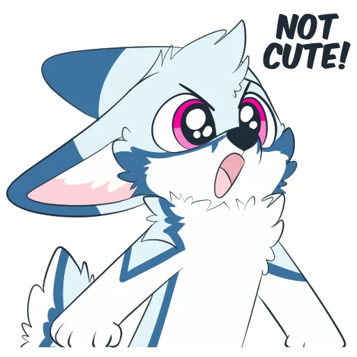 😡 Стикер «Racefox Blue» для Telegram