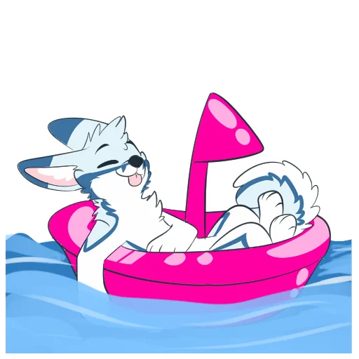🛶 Стикер «Racefox Blue» для Telegram