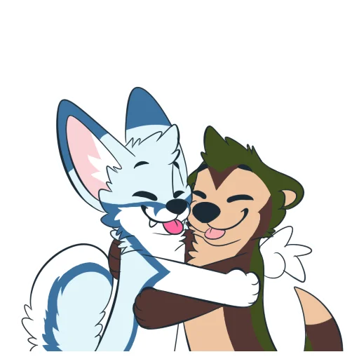 🤗 Стикер «Racefox Blue» для Telegram