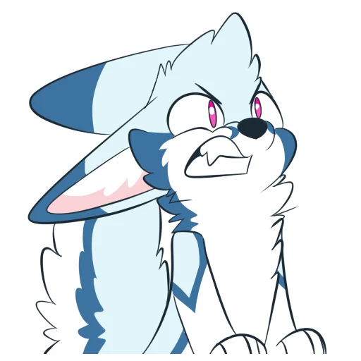 😡 Стикер «Racefox Blue» для Telegram