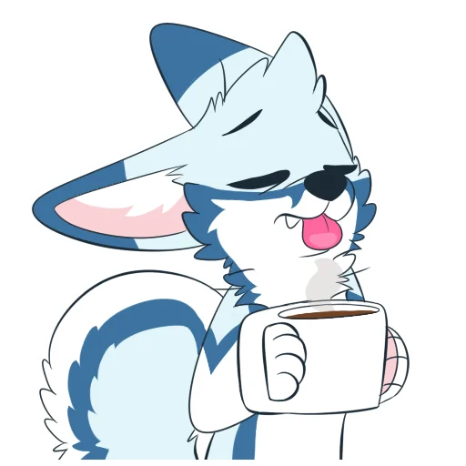😴 Стикер «Racefox Blue» для Telegram