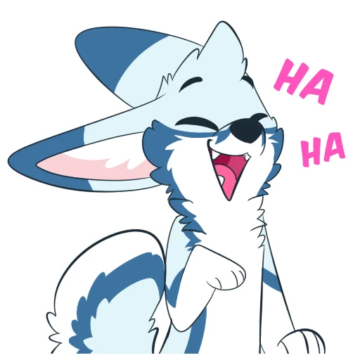 😆 Стикер «Racefox Blue» для Telegram