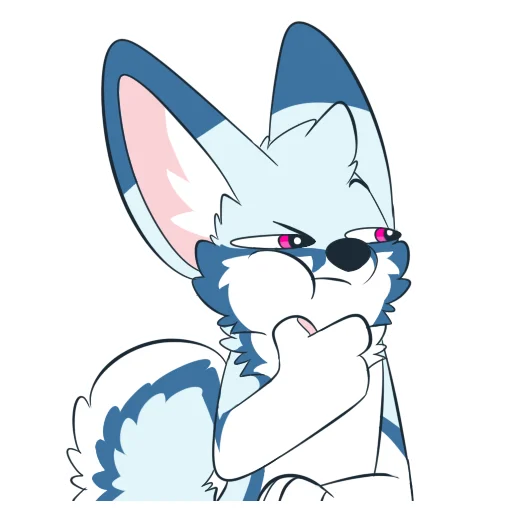 🤔 Стикер «Racefox Blue» для Telegram