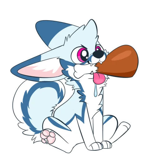 🍴 Стикер «Racefox Blue» для Telegram