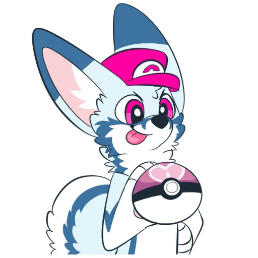 🕸 Стикер «Racefox Blue» для Telegram