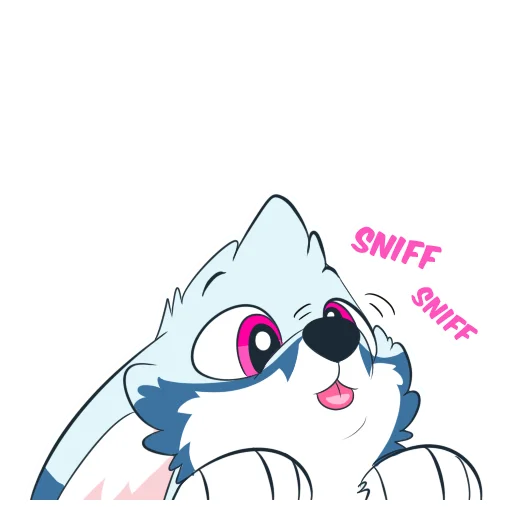 👃 Стикер «Racefox Blue» для Telegram
