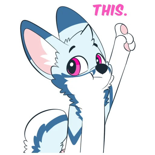 👆 Стикер «Racefox Blue» для Telegram