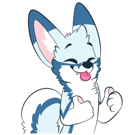 👍 Стикер «Racefox Blue» для Telegram