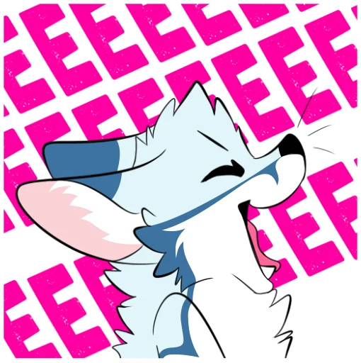 🔉 Стикер «Racefox Blue» для Telegram