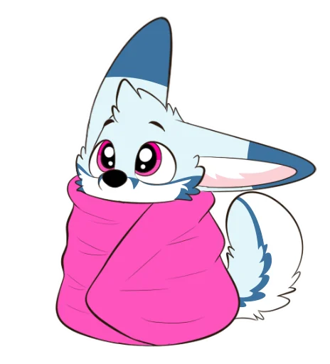 🛌 Стикер «Racefox Blue» для Telegram