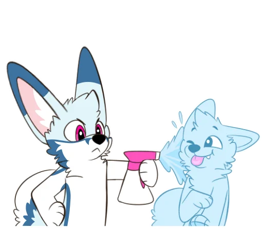 💦 Стикер «Racefox Blue» для Telegram