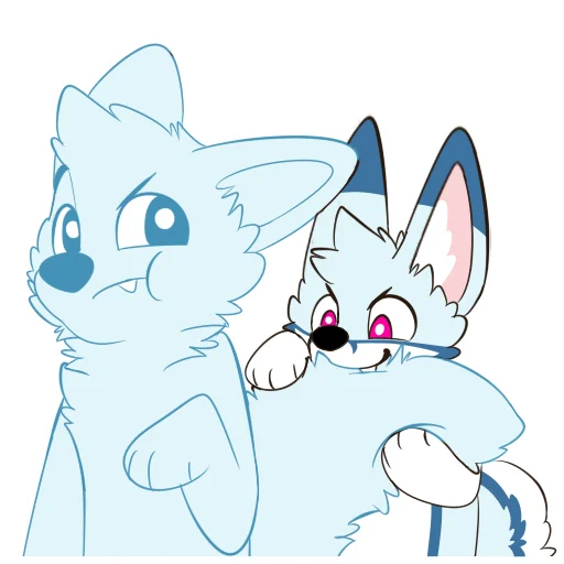 🍴 Стикер «Racefox Blue» для Telegram