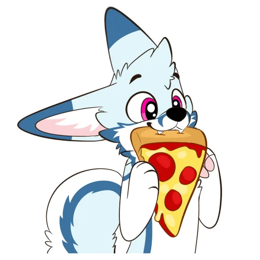 🍕 Стикер «Racefox Blue» для Telegram